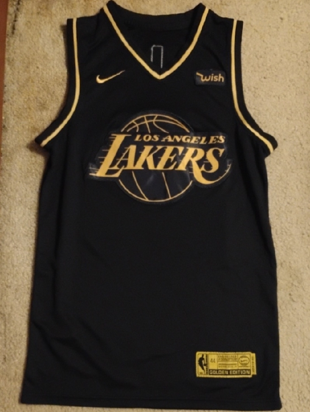 Nike Black and Gold Los Angeles Lakers #24 Kobe Bryant Jersey